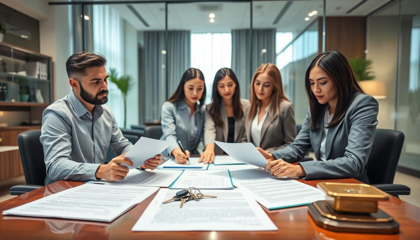 Business agreement signing